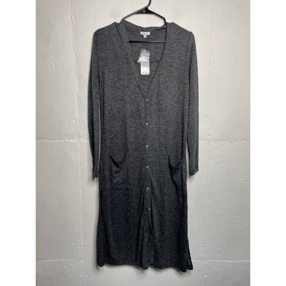 Splendid Sweaters - NEW Splendid Gray Button Down Maxi Cardigan Size Small Ashbourne
